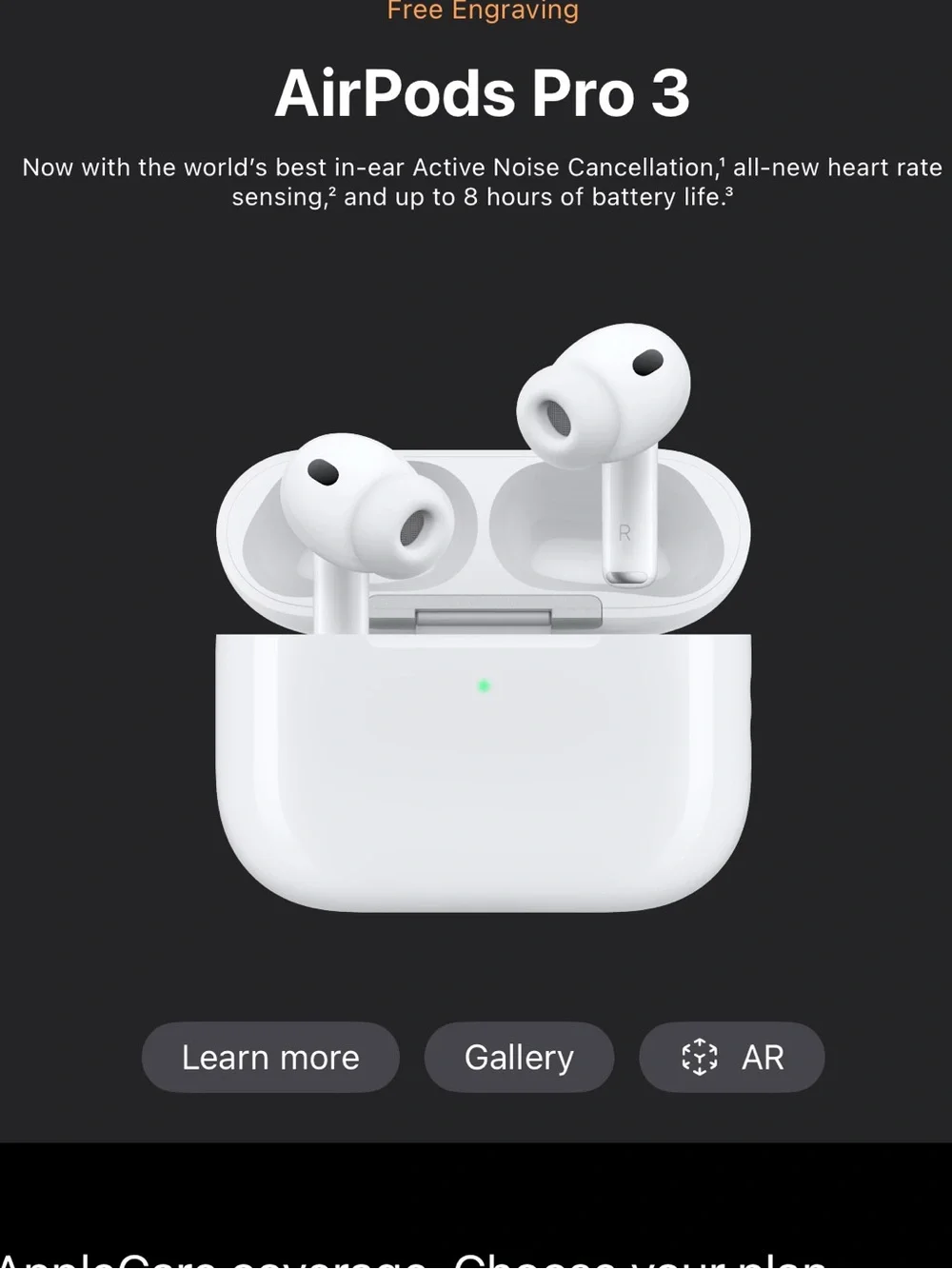 Apple AirPods Pro 3 Wireless Earbuds in White